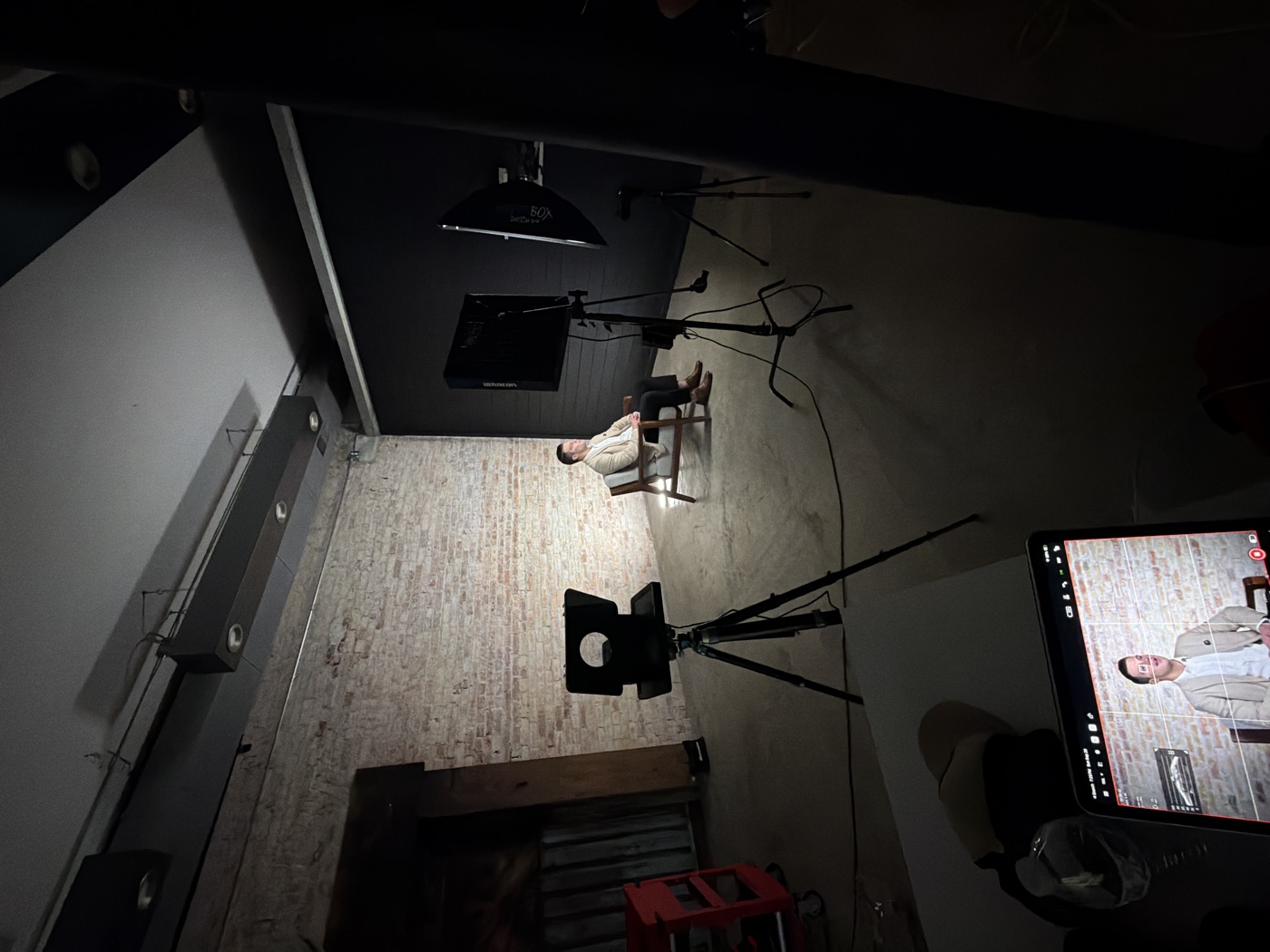 On set at a MORE shoot
